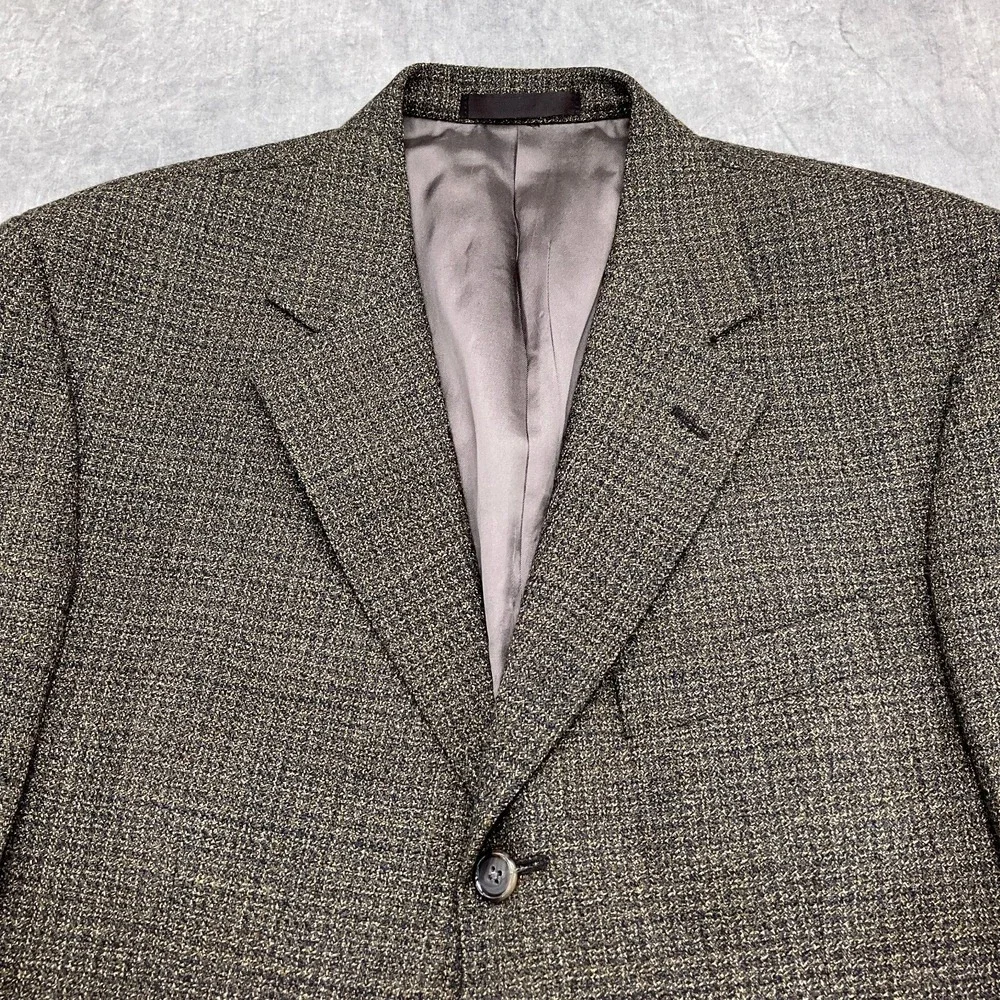 Ticknors Uomo Tallia Blazer Men 40Short Black Multi Heritage Classic Tweed VTG